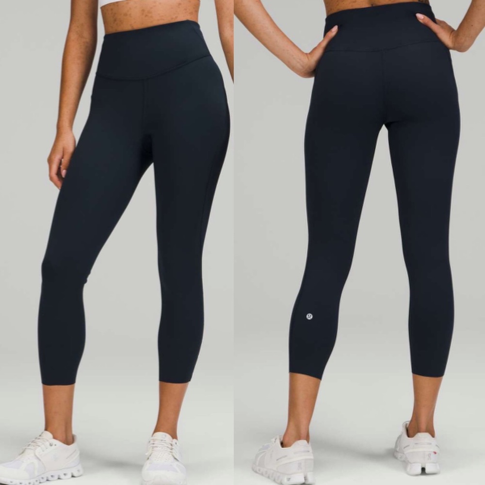 Lululemon Base Pace High-Rise Crop 23" True Navy Size 14